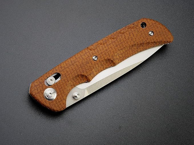 Sitivien ST110 Folding Knife, D2 Blade and Micarta Handle Pocket Knife, EDC Tool Knife with Pocket