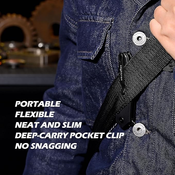 Hightron Mini Ventura Pocket Knife, Flipper Folding Knife with 2.85" Stonewashed Sharp D2 Blade and