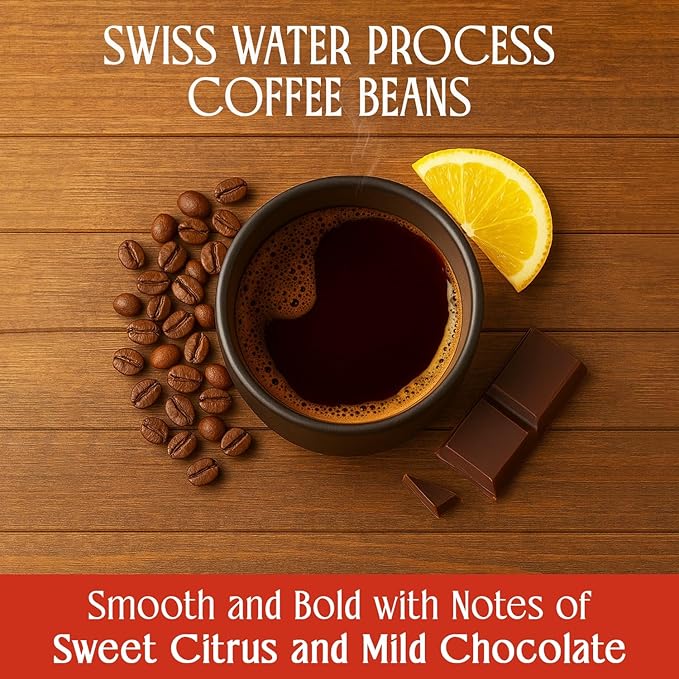 Abbotsford Road Whole Bean Decaf Coffee, Specialty Medium Roast 12 oz Bag, Chemical-Free Arabica