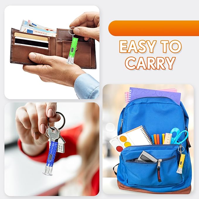 Jexine 100 Pcs Mini Flashlight Keychain Bulk Assorted Colors Torch Keyring Flashlights LED Small