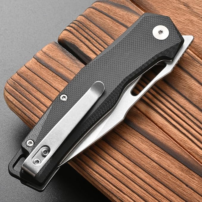 FF21 Folding Pocket Knife,VG10 Steel Blade G10 Handle Full Tang Knife for Outdoor Activities