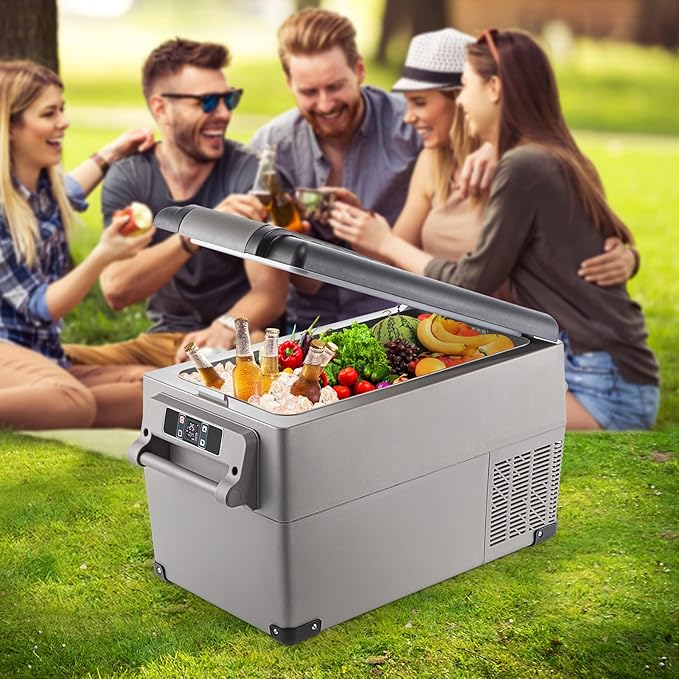 VEVOR CF35 Portable 37 Quart(35 Liter) 12 Volt App Control(-4℉~68℉), Car Refrigerator Dual Zone