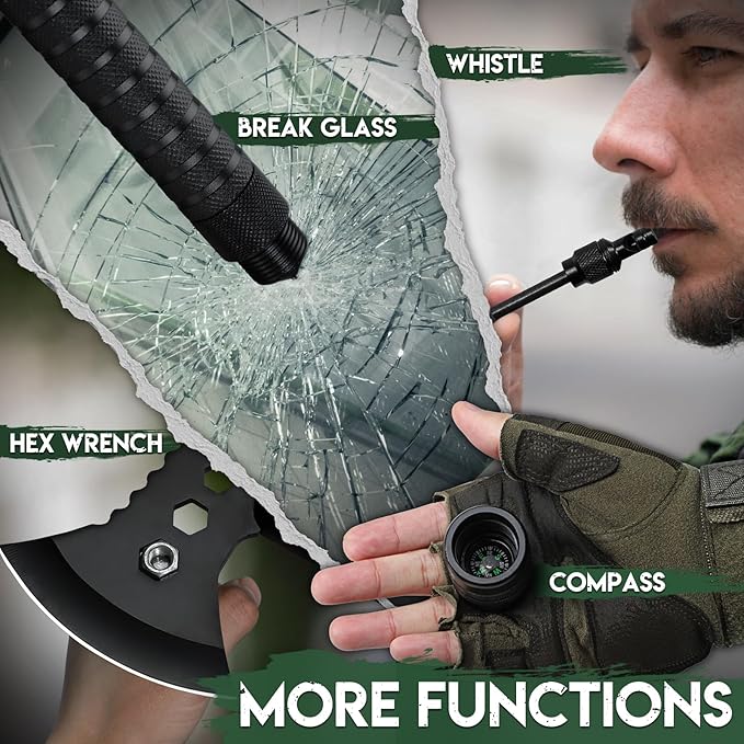 Freelander Tactical Axe 2 Pack, Sharp Tomahawk with Sheath, Portable Tomahawk with Clip and Bottle