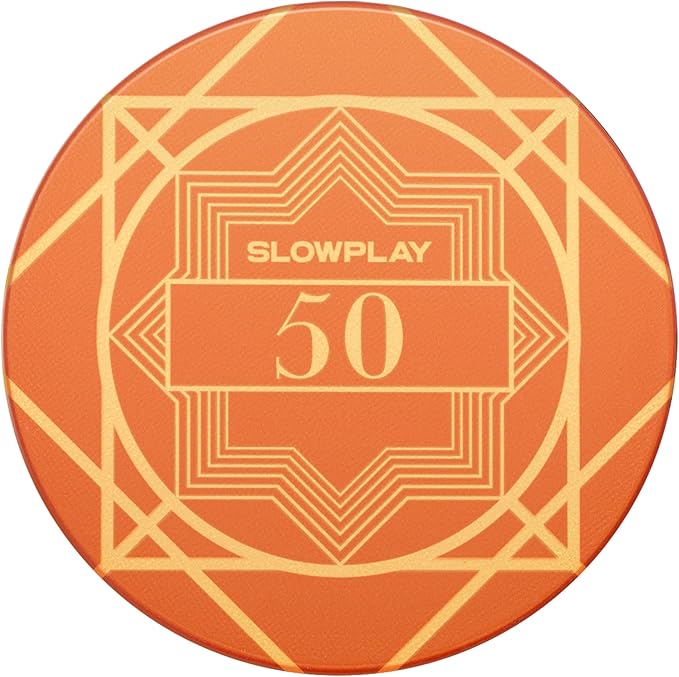 SLOWPLAY Nash Ceramic Poker Chips in Bulk, Casino Grade Ceramic 12-Gram Poker Chip for Texas
