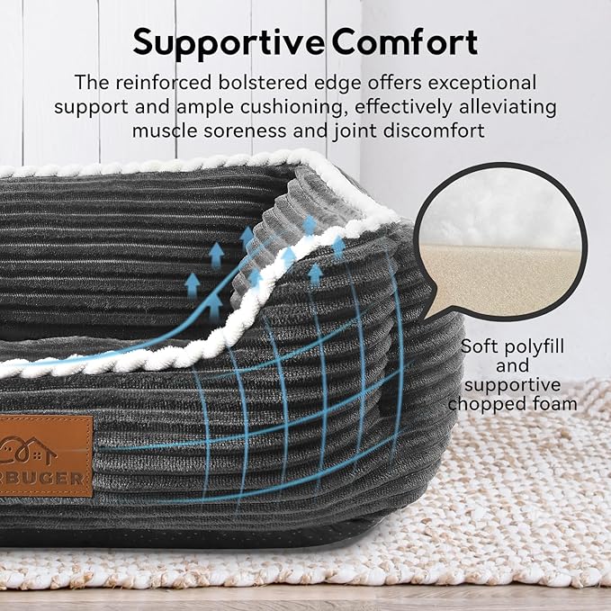 Orthopedic Dog Bed for Medium Dogs,Dog Sofa Beds Supportive Foam Pet Couch Bed with Removable