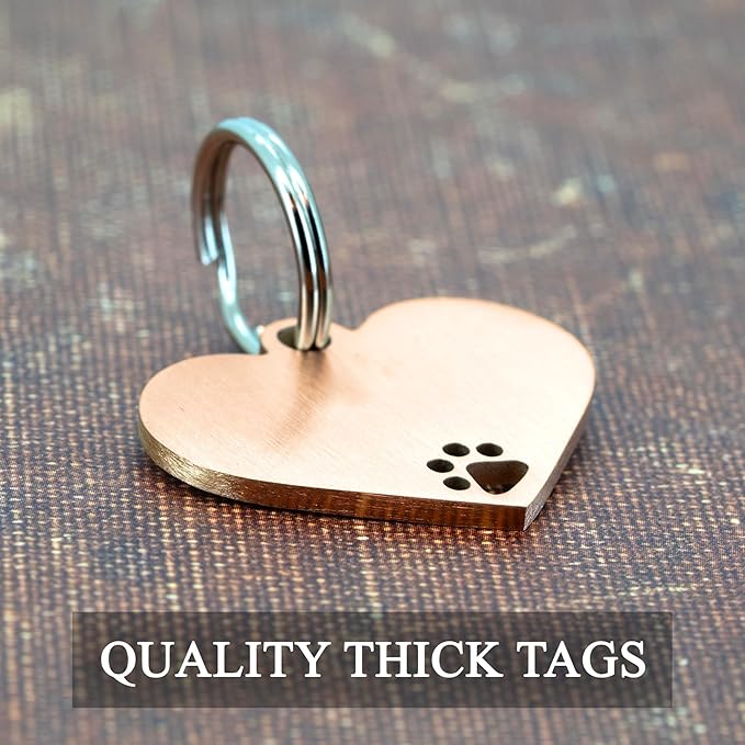 Ultra Joys Dog Tags Personalized for Pets - Hollow Paw Custom Pet ID Tag - Engraved Dog Tag for