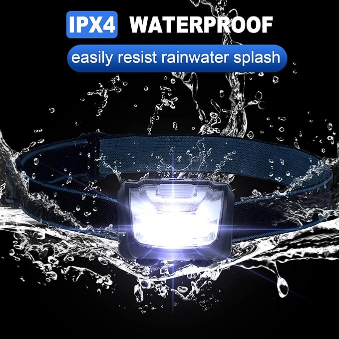 Macarrie 18 Pack LED Headlamps IPX4 Waterproof 3 Modes Headlamp Flashlight Bright Head Lights
