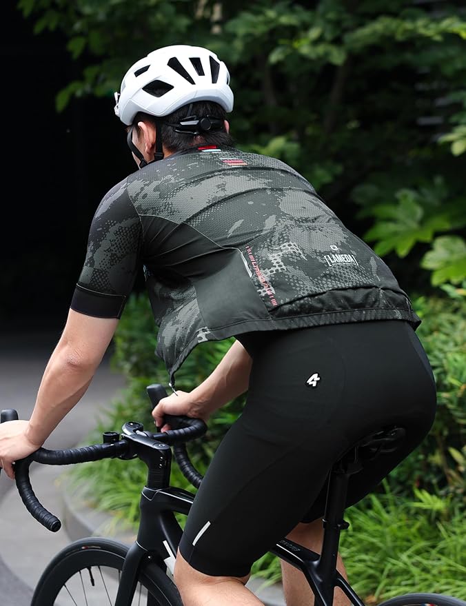 LAMEDA Men's Cycling Jersey Breathable Lightweight Bike Jersey Short Sleeve Quick Dry Moisture