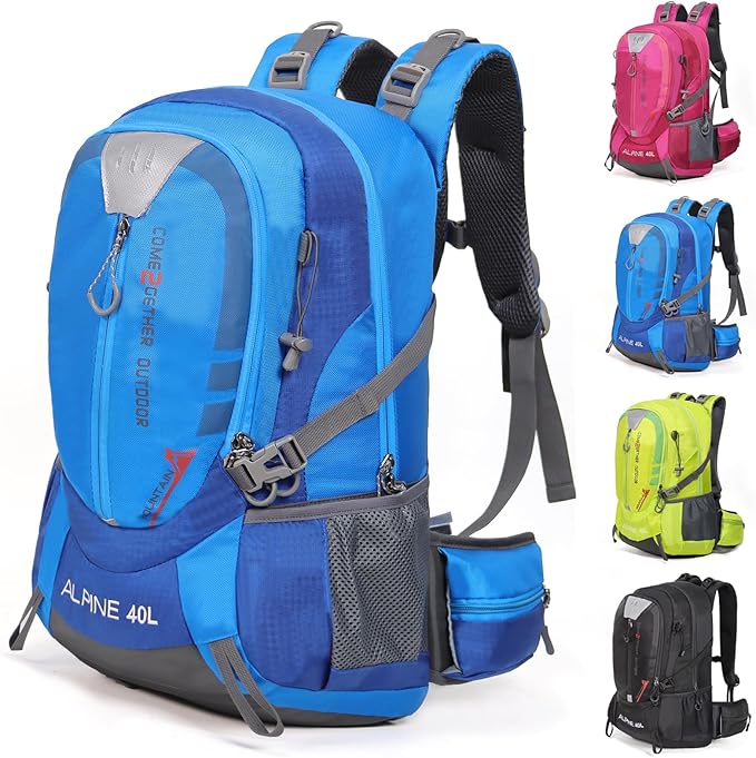 Hiking Backpack Camping 40L Outdoor Daypack Lightweight Travel Backpack with Rain Cover for Women