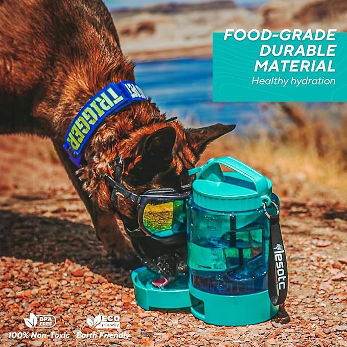 77oz Portable Dog Water Bottle, Large Travel Water Bowls for Dogs Camping Essentials Hiking Park