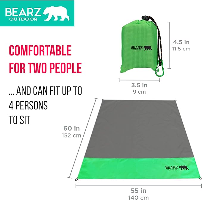 Pocket Blanket - Beach Blanket Waterproof Sandproof, Picnic Blankets Waterproof Foldable