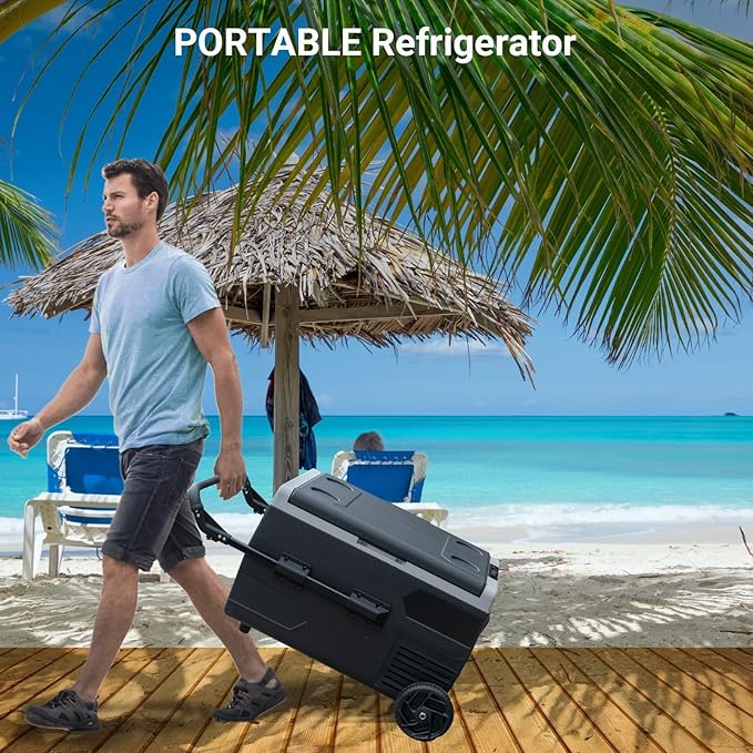 Smad Electric Cooler, 12 Volt Refrigerator, 53QT(50L) 12V Compressor Cooler -4?~50?, 12V Fridge