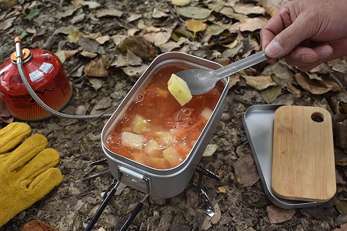 Windproof Portable Backpacking Stove Burner with Piezo Ignition,Stove Adapter,Plastic Storage
