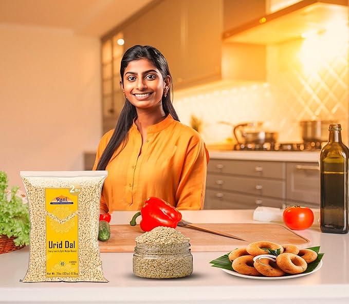 Rani Urid/Urad Dal (Split Matpe Beans Skinless) Indian Lentils 32oz (2lbs) 908g ~ All Natural |