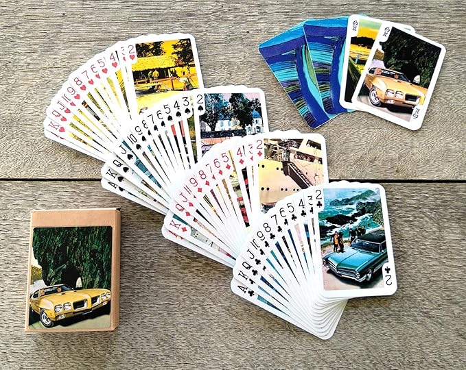 Classic Cars Playing Cards (Poker Deck 54 Cards All Different) Vintage Retro Classic Cars