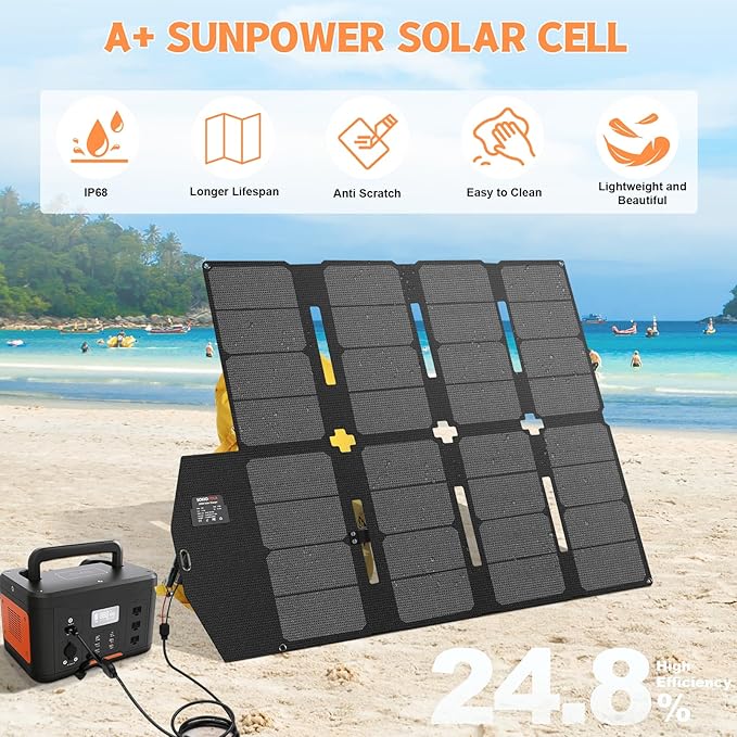 100W Portable Solar Panel MC-4 Foldable Solar Panel Charger Kits 18V IP68 Waterproof Lightweight
