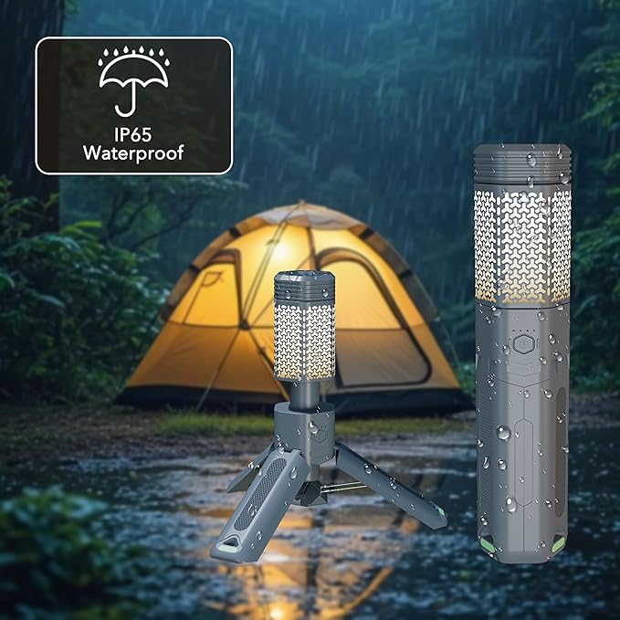 Telescopic Camping Light with Stand, 10500mAh Rechargeable Camping Lantern,Dimmable Portable