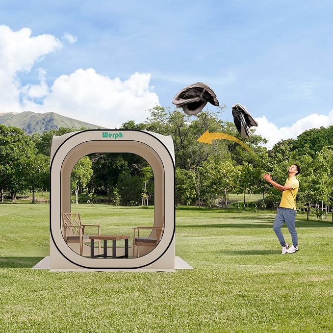 Pop Up Tent，Portable Canopy Tent with Mesh Mosquito Net, Screen House Room Canopy Shade Screen 6 x