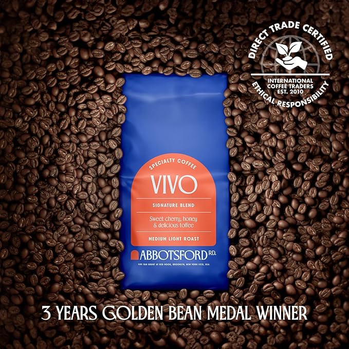 Vivo Arabica Whole Coffee Beans, Specialty Coffee, Signature Blend Medium Light Roast Whole Bean