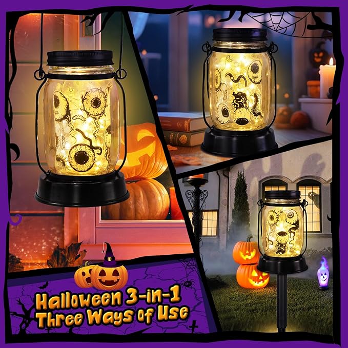 Halloween Decorations Halloween Decor Eyeballs Solar Lanterns Eyeball Decorations Outdoor Lights