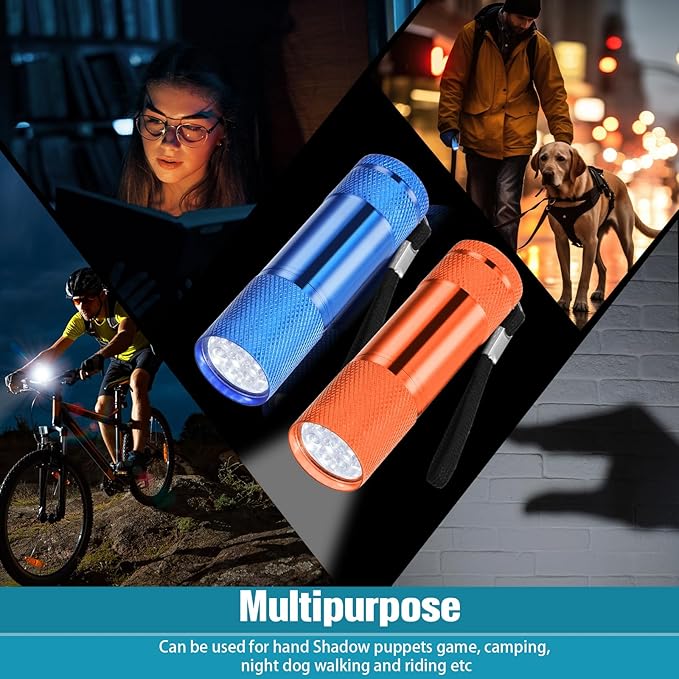 VIHOSE 20 Pcs Mini Flashlights Bulk, Bright Aluminum Handheld Flash Light with Lanyard Small LED