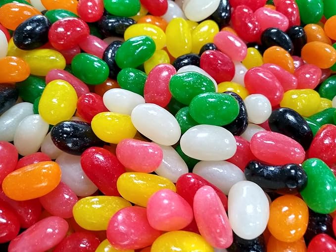 Jumbo Assorted Spiced Jelly Beans - 1 lb of Fresh Delicious Extra Large Licorice Sassafras