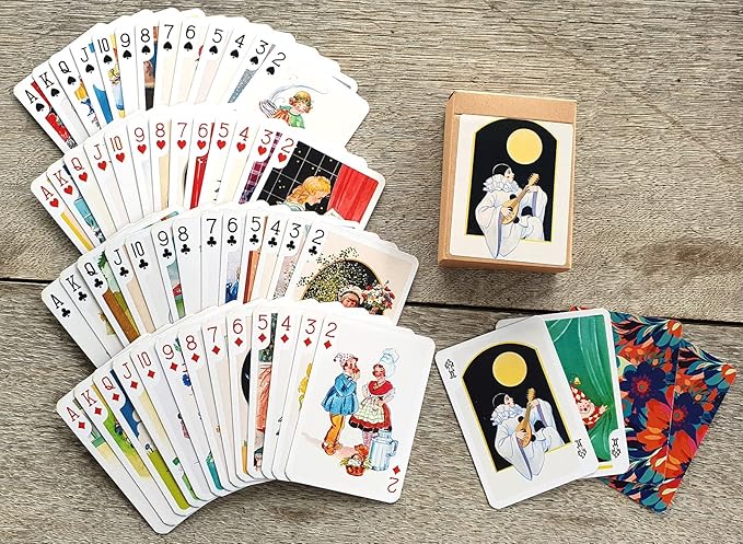 Gratis Playing Cards (Poker Deck 54 Cards All Different) Vintage Greeting and Happy Wishes Posters