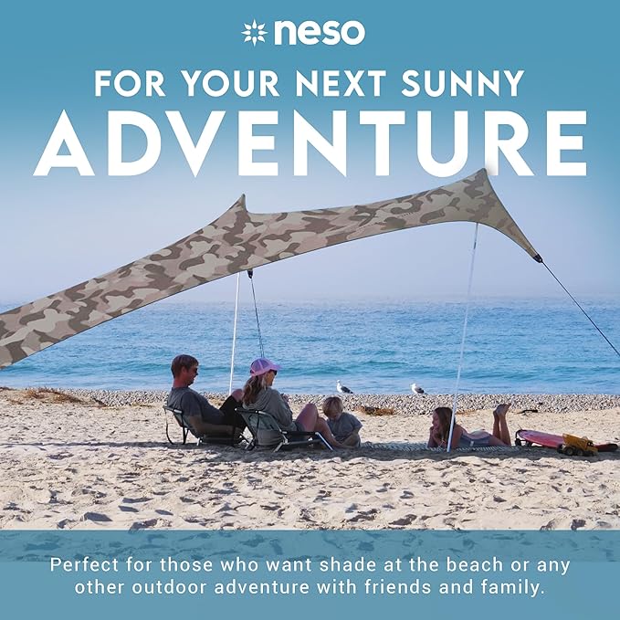 Neso Gigante - Portable Beach Tent - Ideal to Enjoy with Family and Friends - UPF 50+