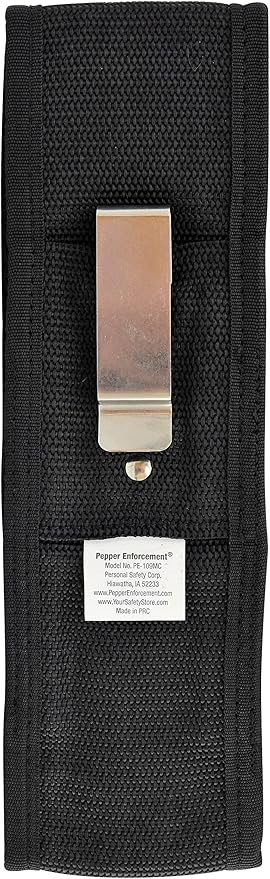 Metal Clip Holster for 9 oz. and 9.2 oz. Bear Spray and Pepper Spray Canisters - Easy to Access