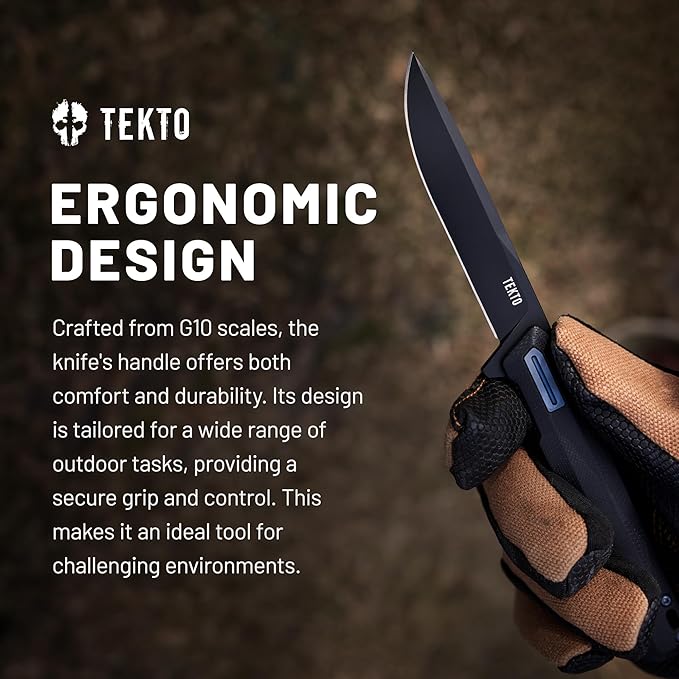 F2 Bravo Folding Pocket Knife - D2 Steel Blade, Ceramic Ball Bearings - EDC - Snap, Swift Flip for