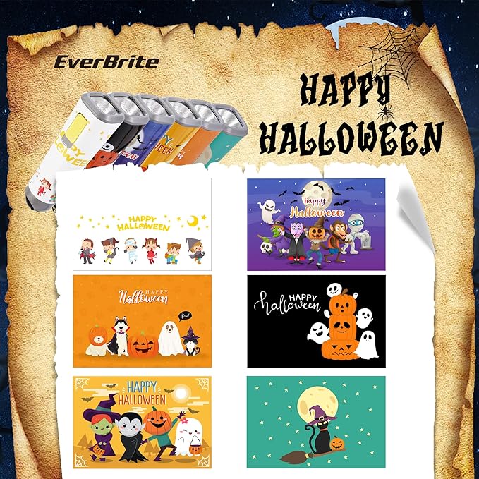 EverBrite 6-Pack LED Flashlights Halloween Gifts, Mini Flash Lights Handheld Torch with Lanyard, 18