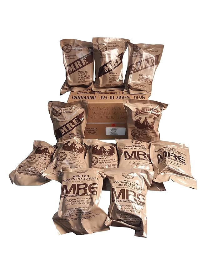 A and B bundle cases 2025, 2026 inspection. Meals Ready to Eat Genuine Military US surplus