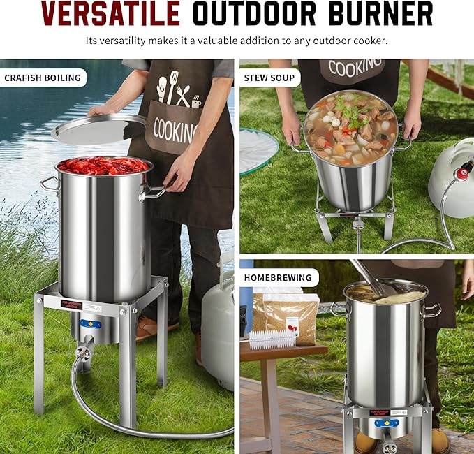 ARC 55,000BTU Propane Burner Camping Stove,Outdoor Gas Stove Burner Cooker for Cooking for Turkey