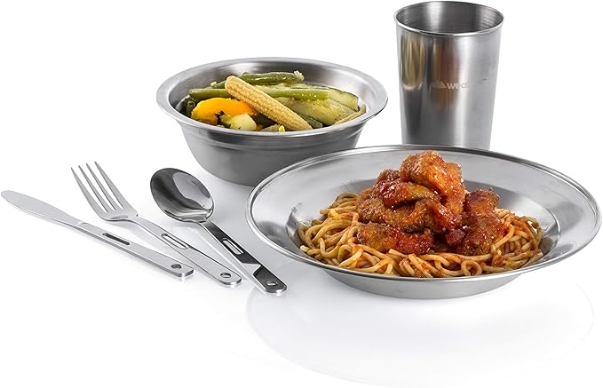 Wealers Unique Complete Messware Kit Polished Stainless Steel Dishes Set| Tableware| Dinnerware|