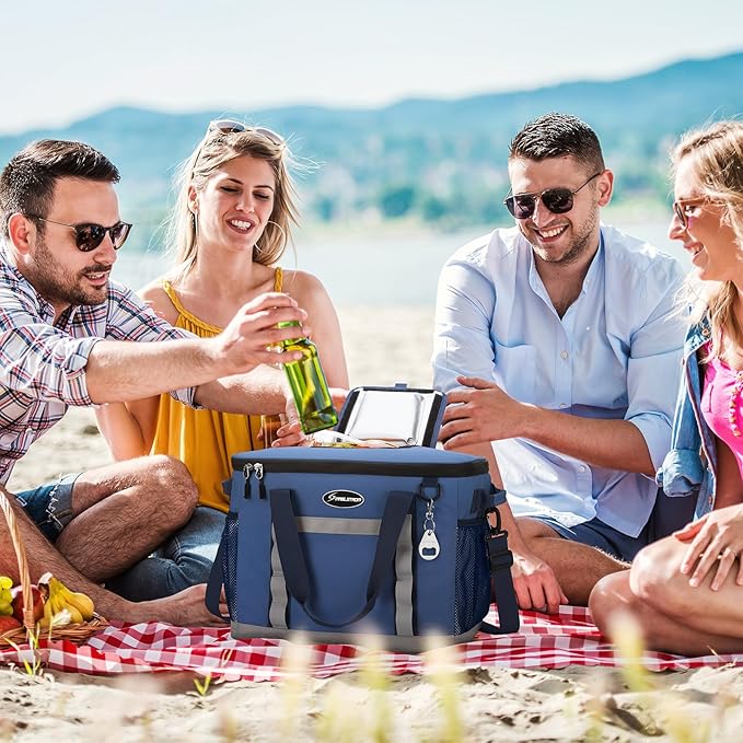 Maelstrom Collapsible Soft Cooler Bag, 24/30/60/75 Cans Beach Cooler, Ice Chest, Leakproof &