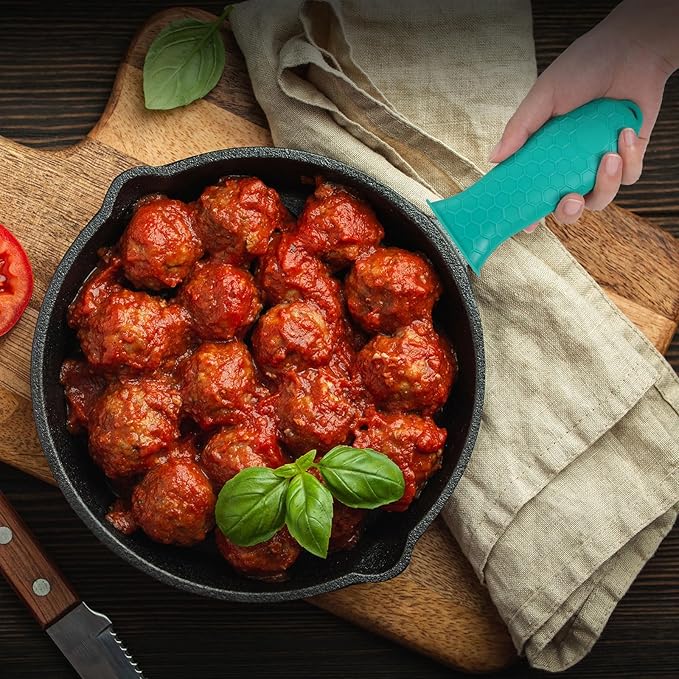 Joyhalo Cast Iron Skillet Handle Covers, 6 Pack Heat Resistant, Silicone Pot Handle Sleeve Covers