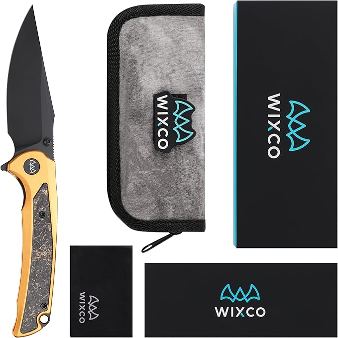 EDC Pocket Knife, 3.6" 14C28N Clip Point Folding Knife, Aluminium With Steel Inlay Handle and Liner