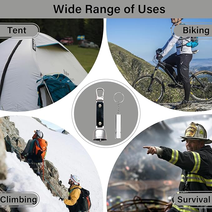 Bear Bell with Magnetic Silencer|Bear Bells for Hiking & Camping|Bear Deterrent Device with