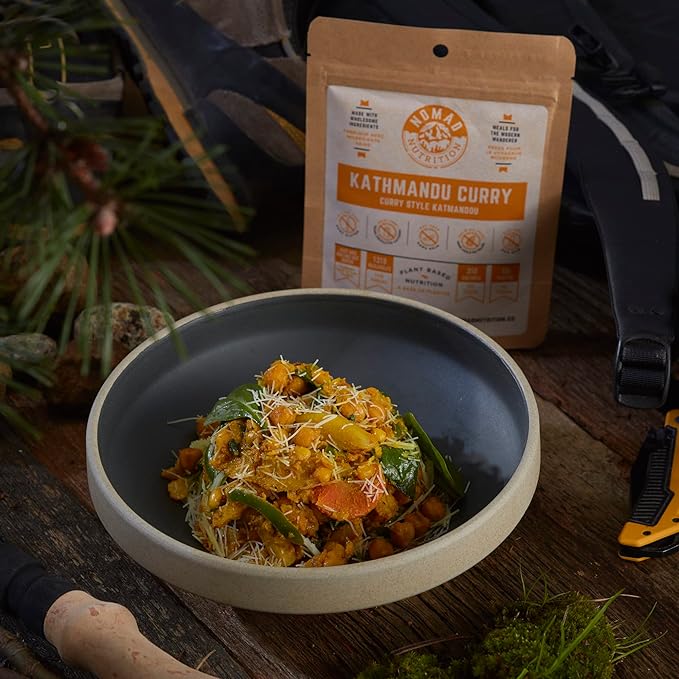 Nomad Nutrition Kathmandu Curry | Instant Freeze Dried Backpacking & Camping Food | Plant-Based
