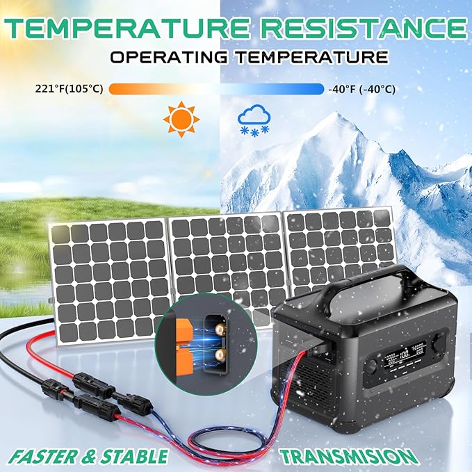 Oududianzi 10AWG XT60i Solar Cable 40FT, XT60i Cable to Solar Connector 3 10 15 20 30 40 50FT