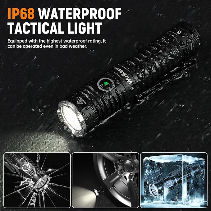 Wurkkos TS22 Flashlight High Lumen Rechargeable - 4500 Lumens Super Bright 70.3 HI LED Flashlight