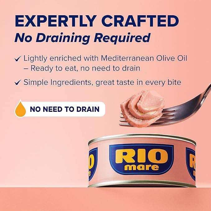 Rio Mare Premium Yellowfin Tuna with a Drizzle of Olive Oil, 2.3 Ounce Can (24 Pack), Italy's No.1