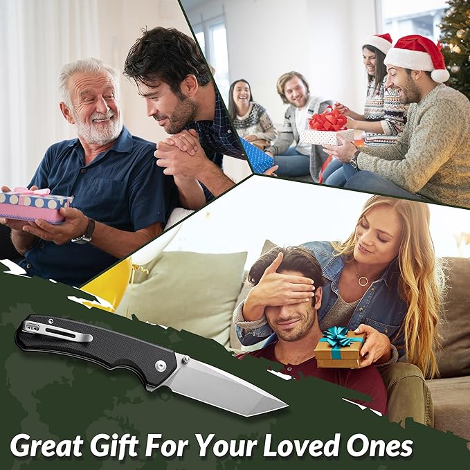 CIVIVI Brazen Folding Knife, Button Lock Pocket Knife with 3.46'' Swedish 14C28N Tanto Blade