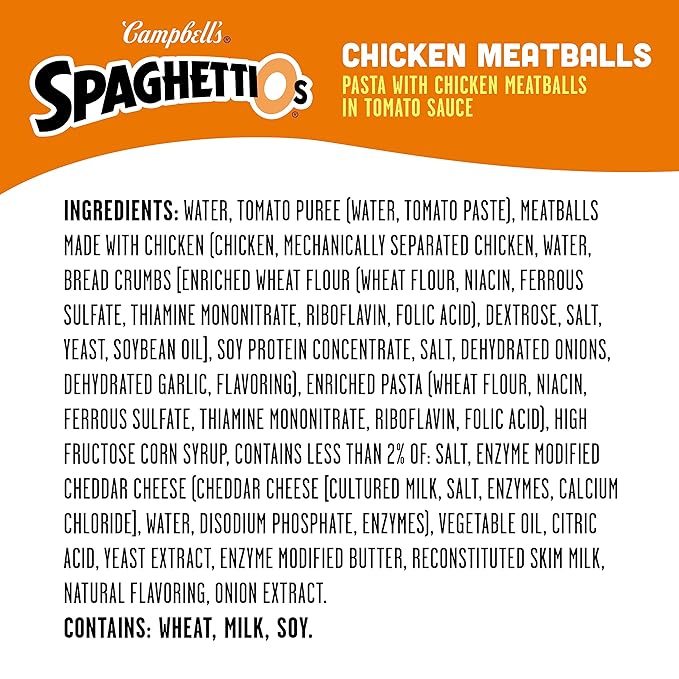 SpaghettiOs Canned Pasta with Chicken Meatballs, 15.6 oz Can (Pack of 12)