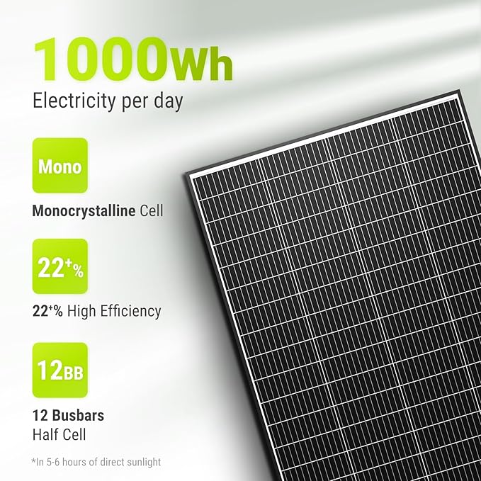 Newpowa 9BB Cell 200W Monocrystalline 200 Watt 12V Solar Panel High Efficiency RV Marine Boat Off