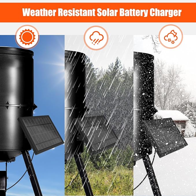 6V Solar Panel for Deer Feeders 4.5W High-Efficiency ??Solar Charger & Battery Maintainer with