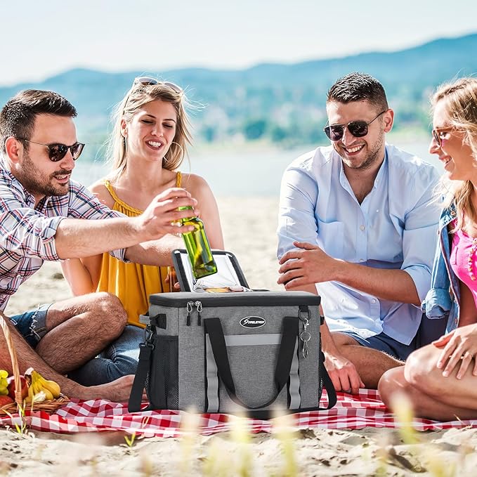 Maelstrom Collapsible Soft Cooler Bag, 24/30/60/75 Cans Beach Cooler, Ice Chest, Leakproof &