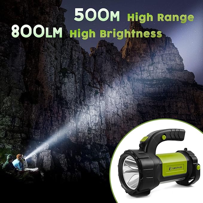 AlpsWolf Camping Lantern Rechargeable, 2 Pack Same LED Flashlight Spotlight Lantern with 800LM