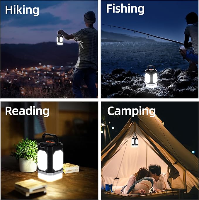 Sinvitron Camping Lantern Rechargeable??0,000mAh Portable Camping Lights, QC3.0 Fast Charging,1000