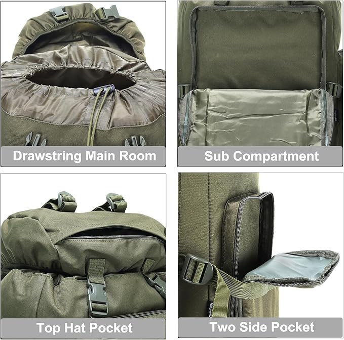 Hiking Backpack for Men 70L/100L Camping Backpack Military Rucksack Molle 3 Days Assault Pack for